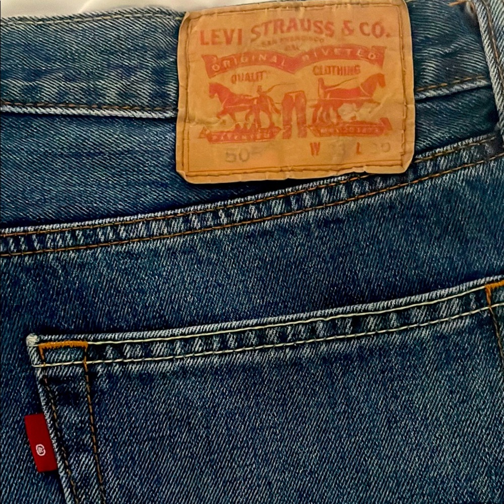Levi's Blue Straight Jeans Iconic Style 33x30